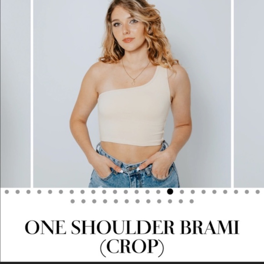 Klassy Network One Shoulder White Crop Top M